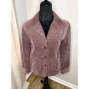 Vintage Cabela's Women's Corduroy Striped Jacket Blazer M Western